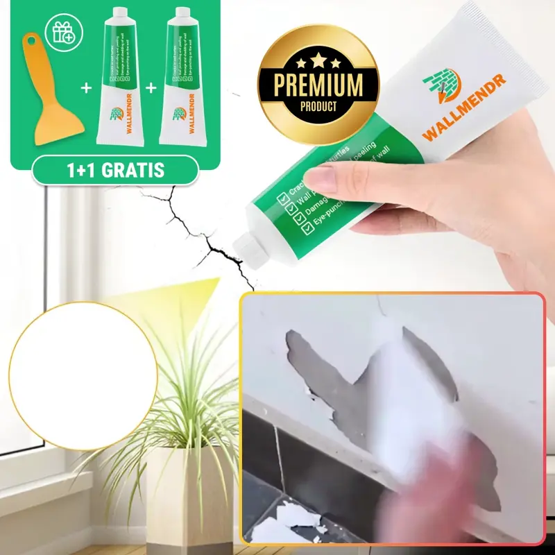 WALLMENDR – Sredstvo za brzo popravljanje i prekrivanje mrlja na zidu (1+1 GRATIS)