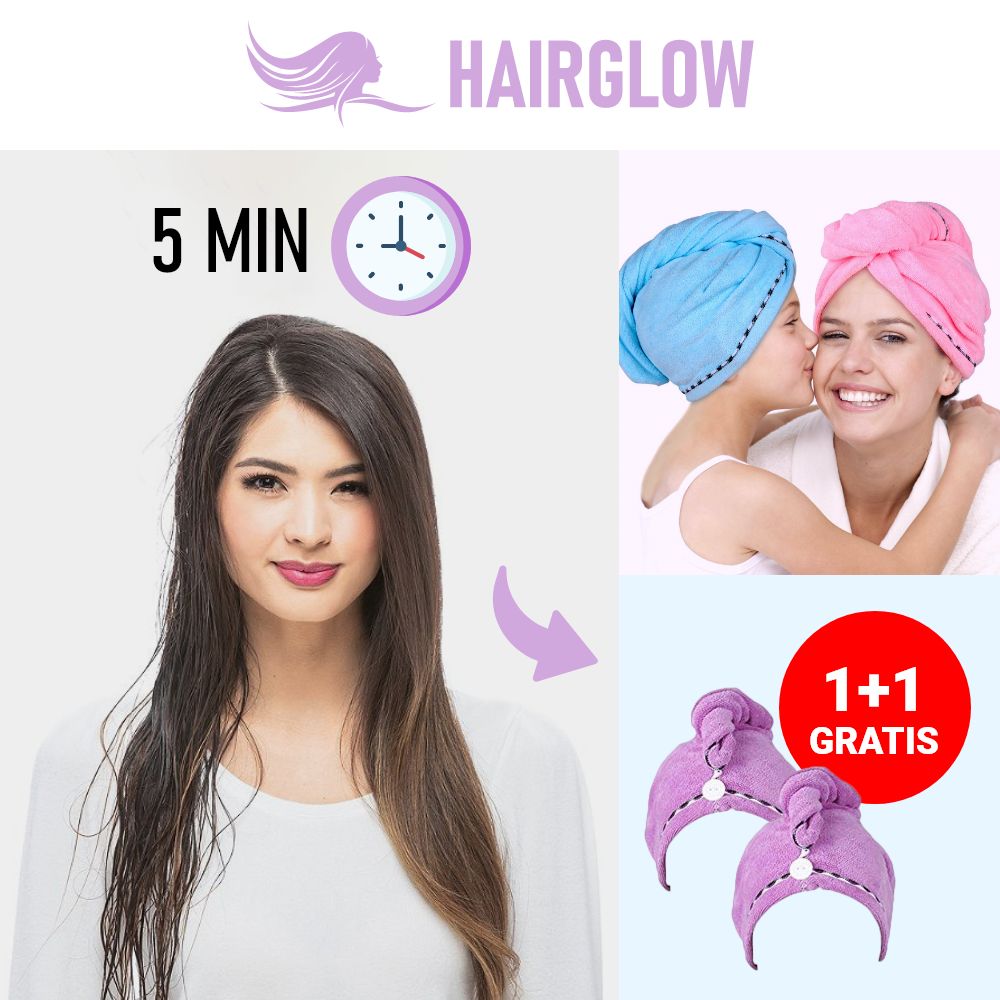 Ručnik za brzo sušenje kose HAIRGLOW®: 1+1 Gratis