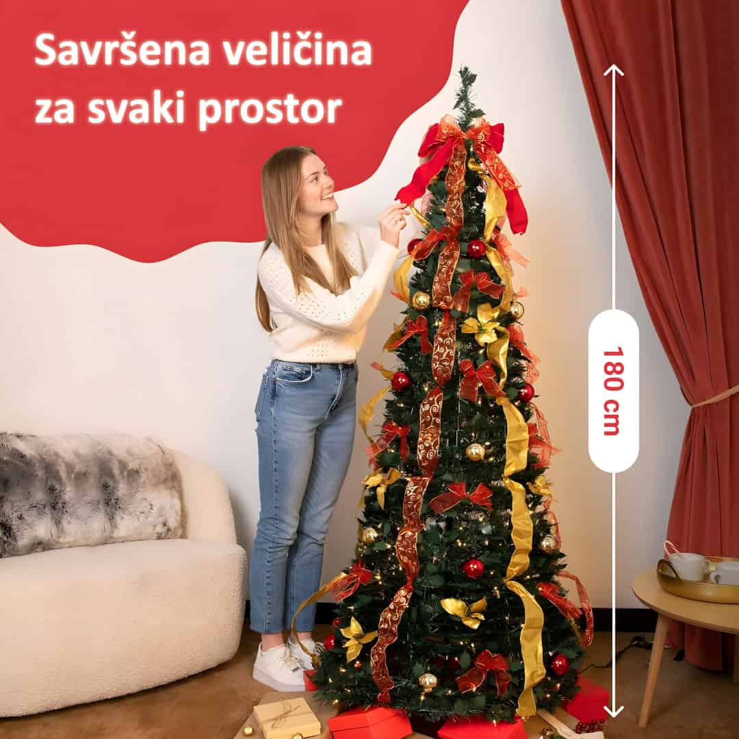 InstaTree ™ Pop-up božićno drvce (180cm x 65cm) - Slika 3