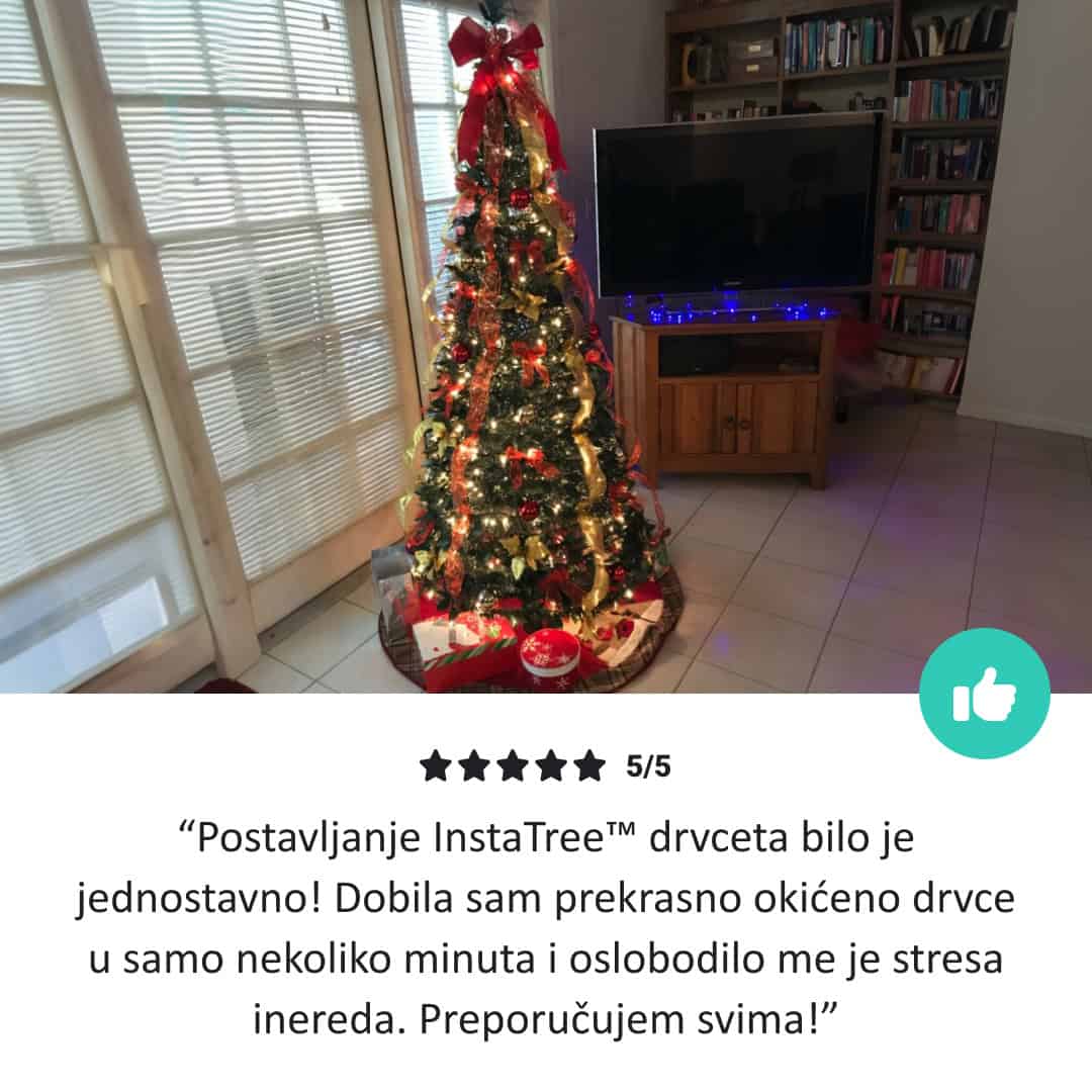 InstaTree ™ Pop-up božićno drvce (180cm x 65cm) - Slika 7