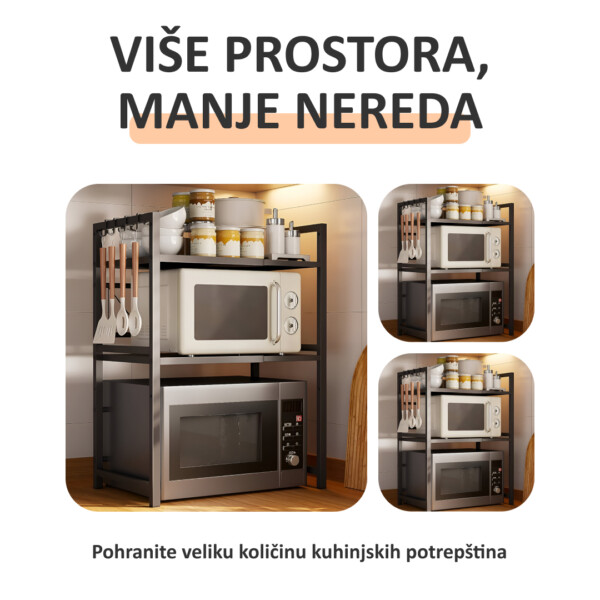 MicroRack™ Proširiva Polica za Mikrovalnu Pećnicu - Slika 2