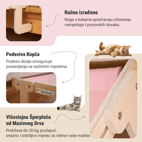 Krevet za mačke za noćni ormarić KittyNap™ - Slika 4