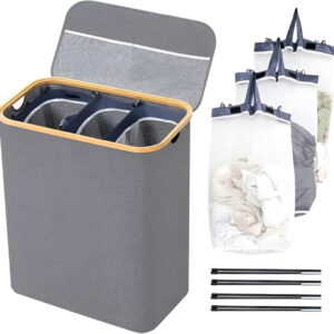 LaundryEase™ - Košara za rublje s tri pretinca