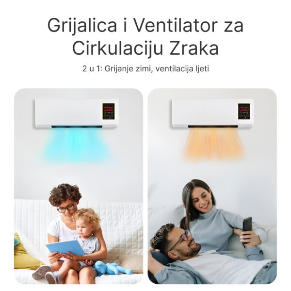 Enchantia – Ventilator s funkcijom grijanja i ventilacije, montaža bez alata - Slika 2