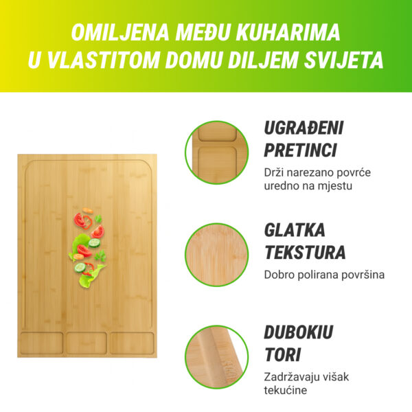 BambooCraft™ - Daska za rezanje od bambusa ekstra velika s uklonjivim nogama - Slika 3