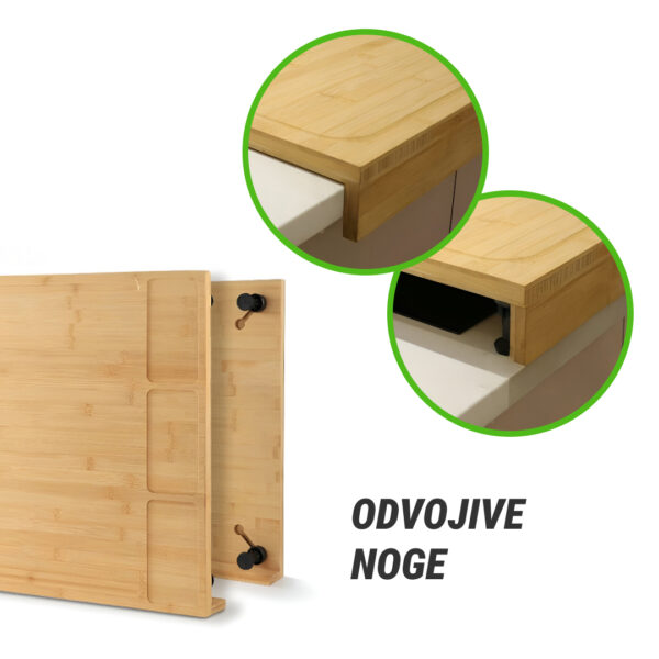 BambooCraft™ - Daska za rezanje od bambusa ekstra velika s uklonjivim nogama - Slika 5