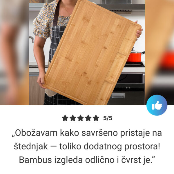 BambooCraft™ - Daska za rezanje od bambusa ekstra velika s uklonjivim nogama - Slika 7