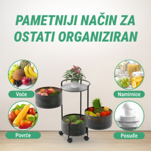 Alternative view of SpinRack™ - Rotirajući metalni organizator s 3 razine