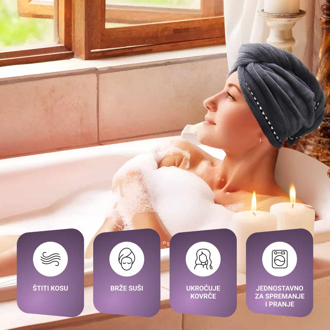 HAIRGLOW® – Ručnik Za Kosu Brzog Sušenja (1+1 GRATIS) - Slika 5