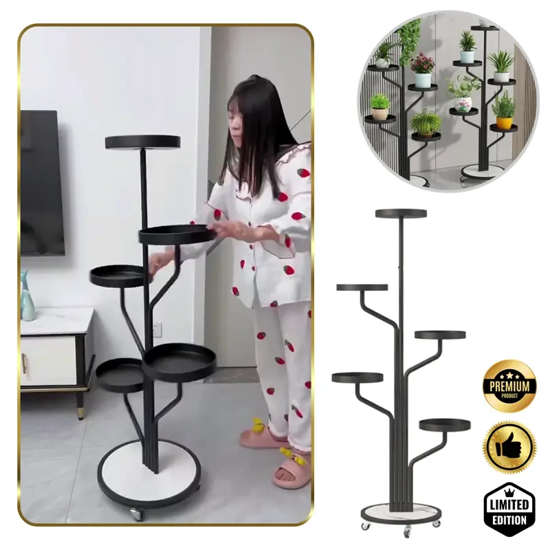 Floro™ - Elegantno postolje za biljke s 5 razina s kotačima